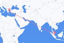 出发地 马来西亚新山目的地 希腊斯基罗斯岛的航班
