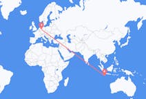 Vluchten van Shire of Christmas Island naar Paderborn