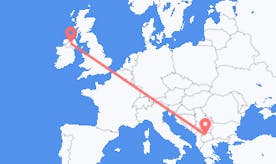 Voos da Macedónia do Norte para a Irlanda do Norte