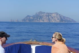 Lille gruppe Capri heldagsbådtur fra Positano med drinks