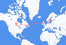 Lennot Winnipegistä, Kanadasta Kalmariin, Ruotsiin