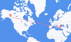 Flüge von Whitehorse, Kanada nach Denizli, die Türkei
