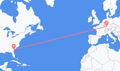 Flug frá Savannah, Bandaríkjunum til Karlsruhe, Þýskalandi