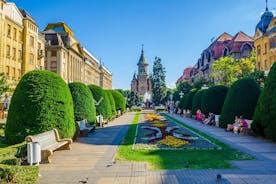 Photo of aerial view of the old Timisoara city center, Romania.