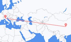 Flyreiser fra Xi'an, Kina til Reggio Emilia, Italia