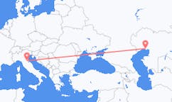 Flyg från Atyraw, Kazakstan till Forli, Italien