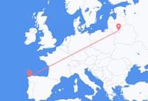 Flights from La Coruña to Vilnius