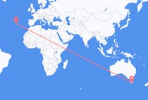 Vols d’Hobart, Australie vers Terceira, portugal