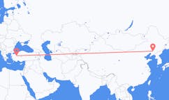 Flyreiser fra Shenyang, Kina til Kutahya, Tyrkia