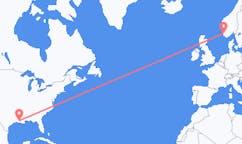 Flyg från Lafayette till Stavanger