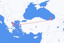 Lennot Trabzonista, Turkki Skiathokselle, Kreikka