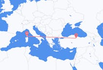 Loty z Figari, Francja do Amasyi, Turcja