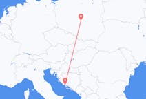 Voos de Łódź, Polônia a Split, Croácia