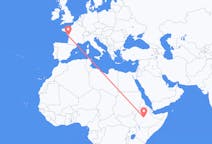 Flyrejser fra Addis Ababa til La Rochelle