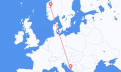 Flyg från Sogndal, Norge till Brač, Kroatien