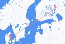 Lennot Joensuusta, Suomi Århusiin, Tanska