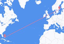从拿骚飞往斯德哥尔摩的航班