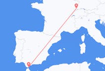 Flyreiser fra Gibraltar, til Mulhouse