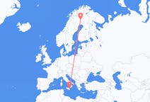 Voos de Pajala, Suécia para Catânia, Itália