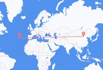 Flyreiser fra Hohhot, Kina til Terceira, Portugal