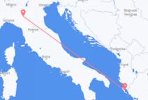 Lennot Parmasta, Italia Korfulle, Kreikka