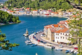 Photo of Town of aerial view of Rovinj historic peninsula, famous tourist destination in Istria region of Croatia.