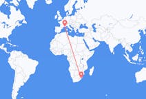 Flyrejser fra Durban, Sydafrika til Toulon, Frankrig