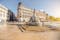 photo of the Comedy square with fountain of Three Graces during the morning light in Montpellier city in southern France.