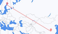 Flyrejser fra Zhangjiajie, Kina til Karleby, Finland