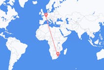 Flyreiser fra Durban, Sør-Afrika til Dole, Frankrike