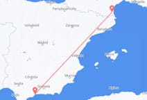 Vluchten van Perpignan, Frankrijk naar Malaga, Spanje