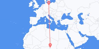 Flyrejser fra Tchad til Tyskland