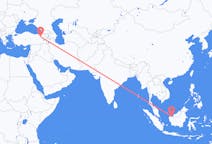 Lennot Kuchingista, Malesia Erzurumiin, Turkki