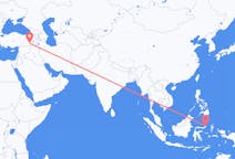 Lennot Manadosta, Indonesia Batmaniin, Turkki