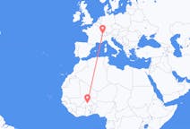 Flyreiser fra Ouagadougou, Burkina Faso til Bern, Sveits