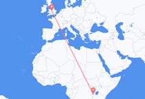 Flyreiser fra Kigali, til Birmingham