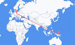 Flyreiser fra Wapenamanda District, Papua Ny-Guinea til Dresden, Tyskland