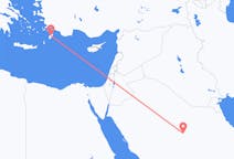 Lennot Al-Qassimin alueelta Rodokselle