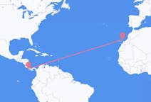 Flyreiser fra Puerto Jiménez, til Lanzarote
