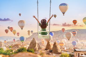 Photo of Cappadocia that is known around the world as one of the best places to fly with hot air balloons. Goreme, Cappadocia, Turkey.