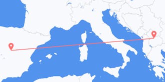 Vuelos de Macedonia del Norte a España