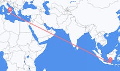 Flyreiser fra Surabaya, Indonesia til Reggio di Calabria, Italia