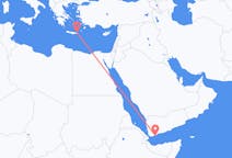 Flyreiser fra Aden, til Sitia