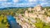 photo of a beautiful view of the Château de Beynac and Beynac-et-Cazenac town in France.
