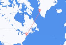 Flüge von New York, nach Nuuk