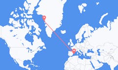 Lennot Upernavikista, Grönlanti Palmaan, Espanja