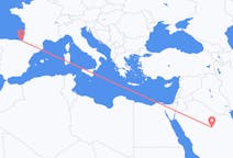 Lennot Al-Qassimin alueelta, Saudi-Arabia San Sebastianiin, Espanja