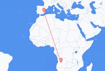 앙골라 쿠이토에서 출발해 스페인 무르시아로(으)로 가는 항공편