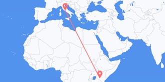 Flyrejser fra Kenya til Italien