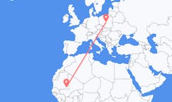 Flyrejser fra Nema, Mauretanien til Lodz, Polen